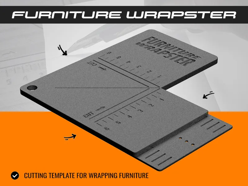 Furniture Wrapster - Edge wrap cutting template