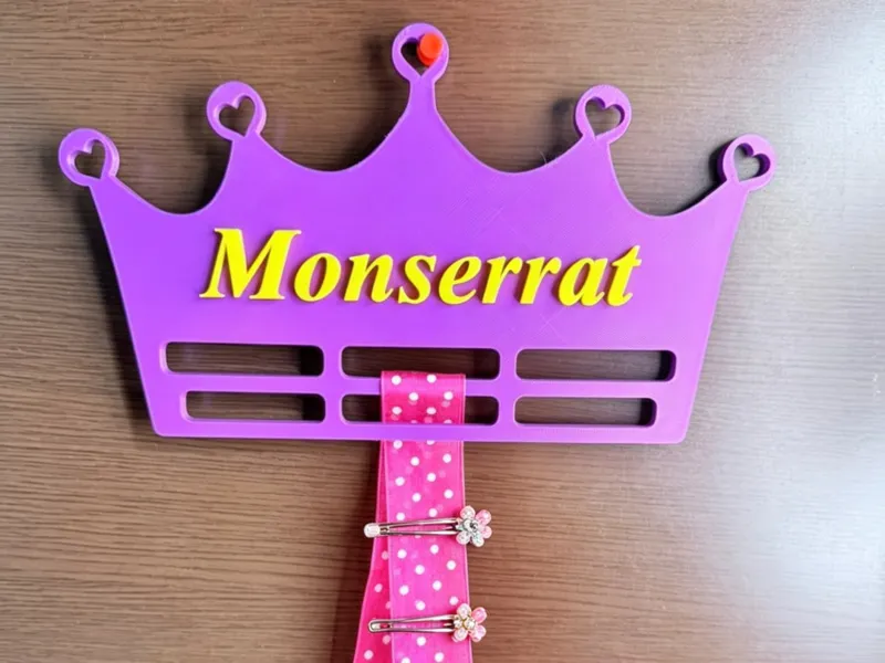Hair Pin Organizer - Wall Decor - Editable Name!
