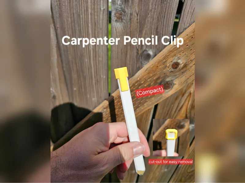 Compact Carpenter Pencil Clip