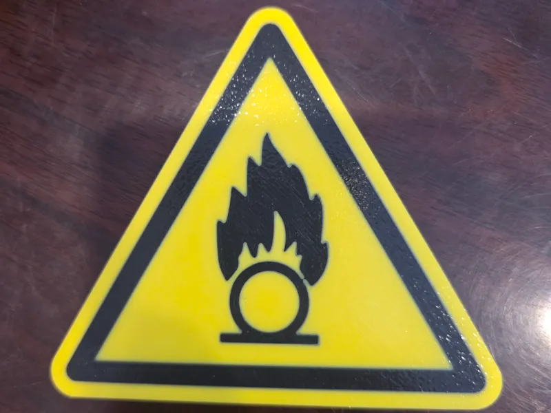 Brandfördernde Stoffe Schild W028 DIN EN ISO 7010
