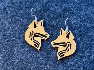 Shadow Fox Line Earrings