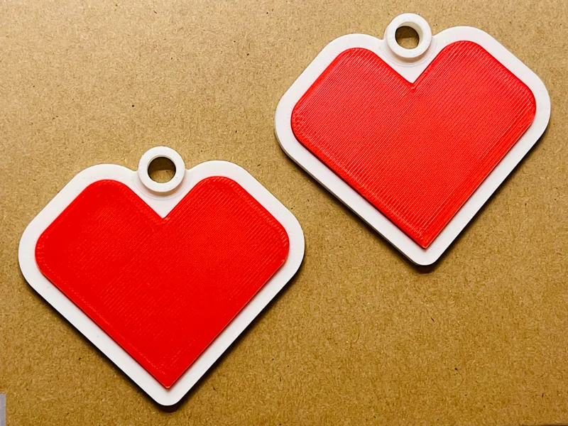 Stylish Heart Keychain Tag / NFC Tag (CVS Logo)