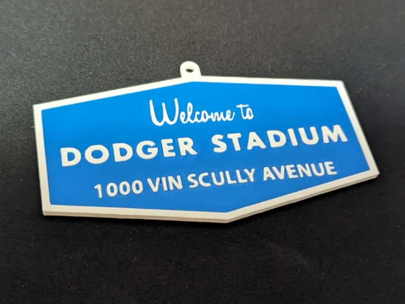 Dodgers Stadium Sign Christmas Tree Ornament