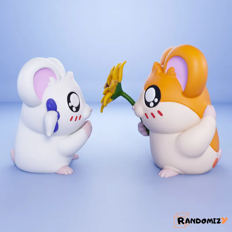 Hamtaro & Bijou - Valentine (Fanart)