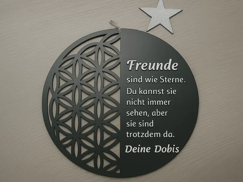 Wand Deko Geschenk für Freunde - Blume
