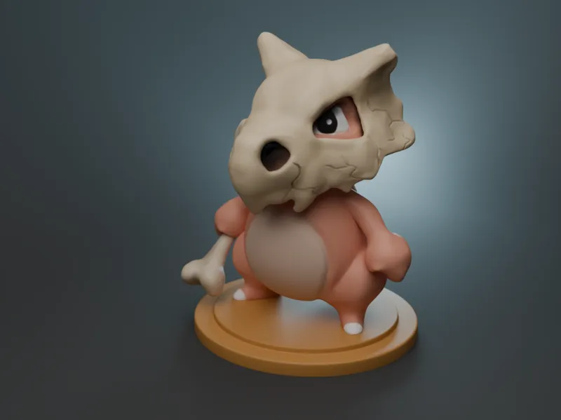 Skull face miniature with base