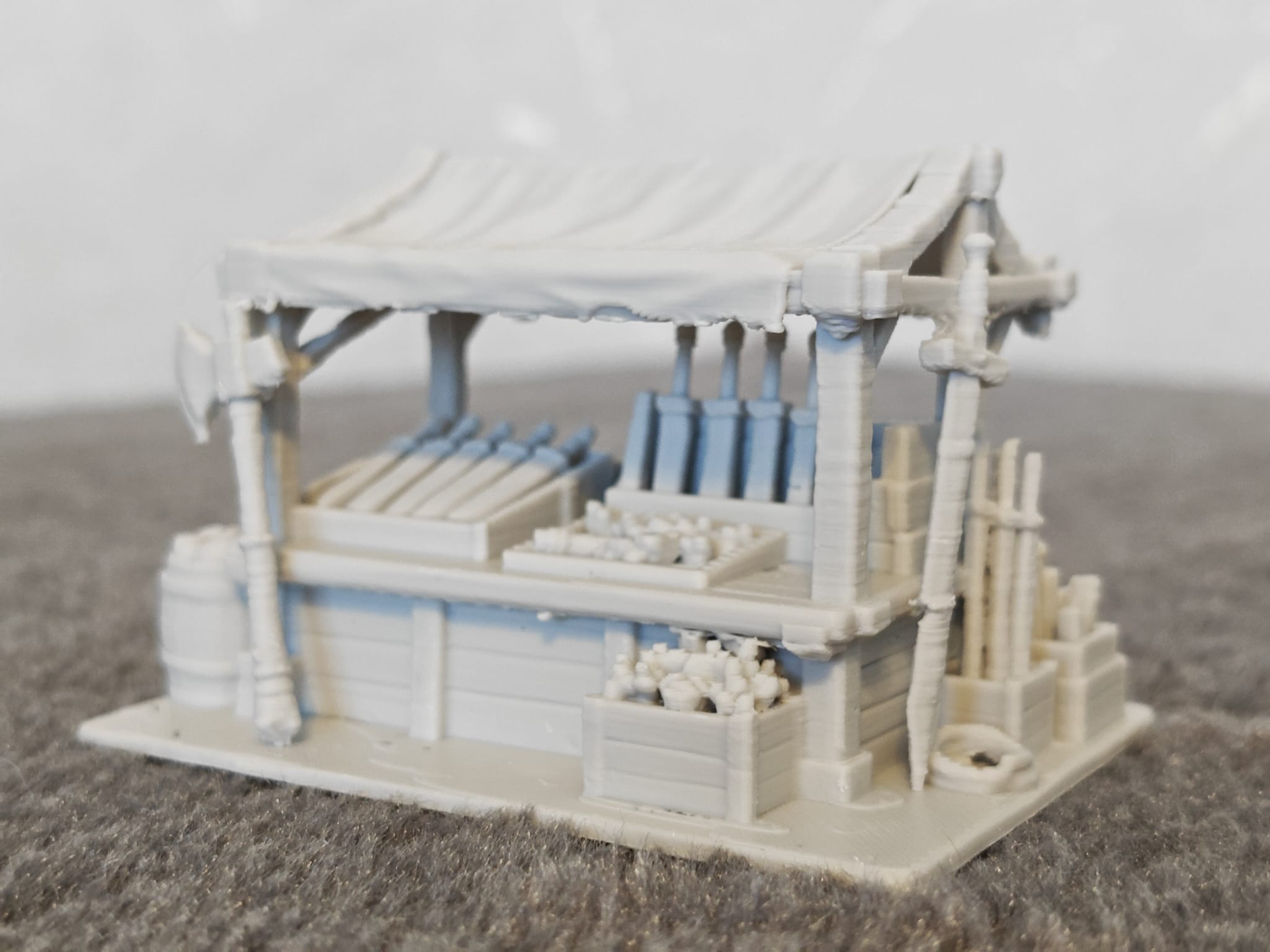 DnD weapons market stall terrain prop