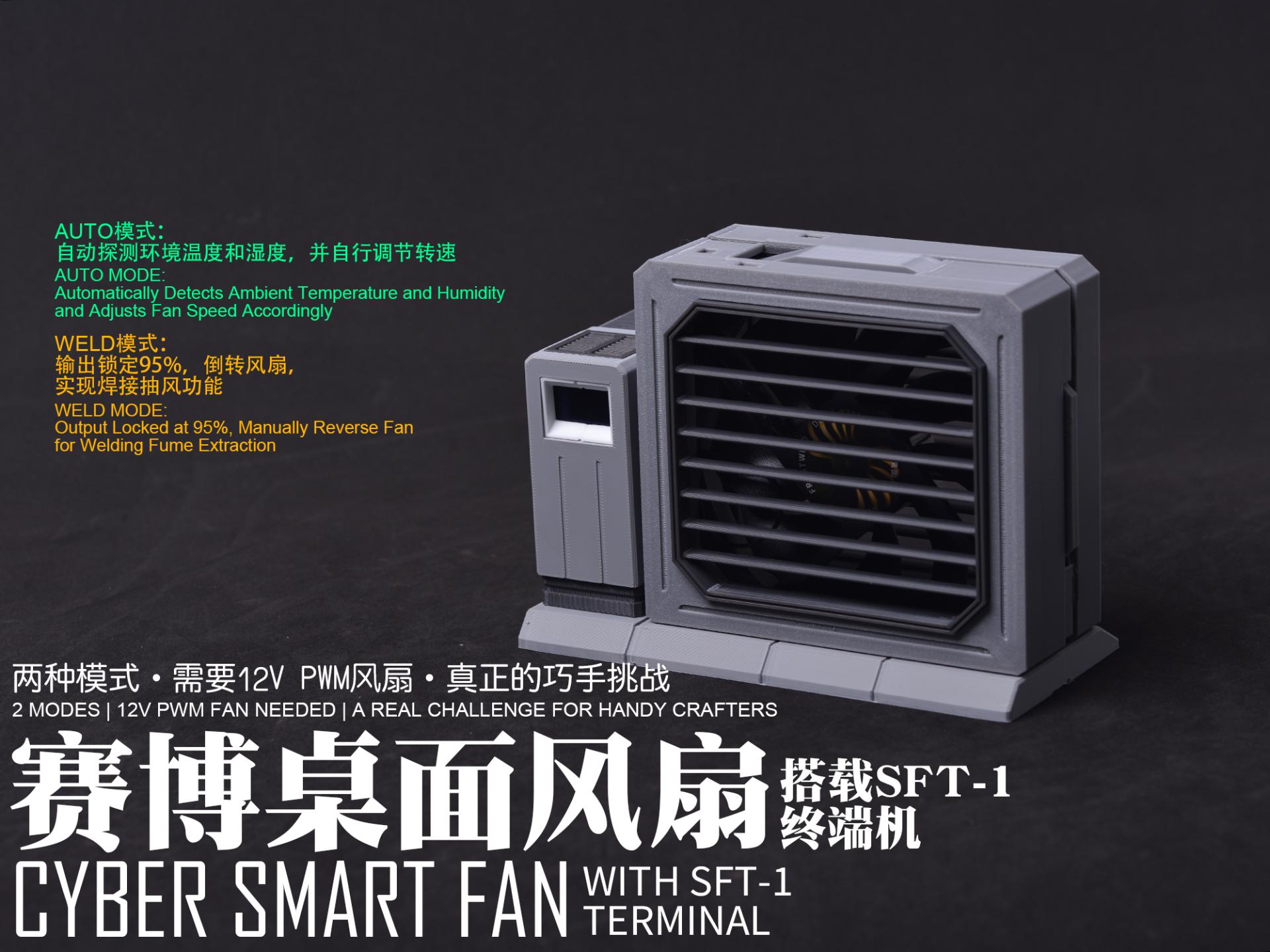 [AUTO/WELD Dual Mode] Cyberpunk Smart Desk Fan: A Sci-Fi Summer Desk ...