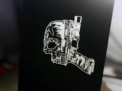 Skull and Glock 