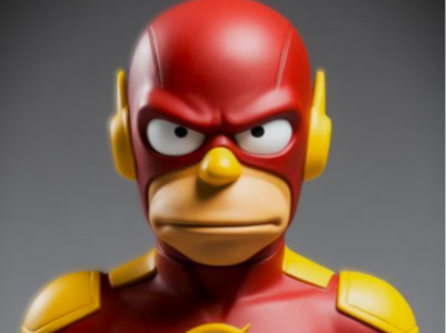 The Simpsons' Flash's Bust
