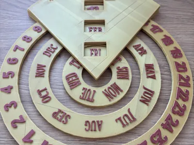 Circular Rotating Calendar