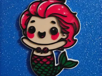 Little mermaid short hair - keychain