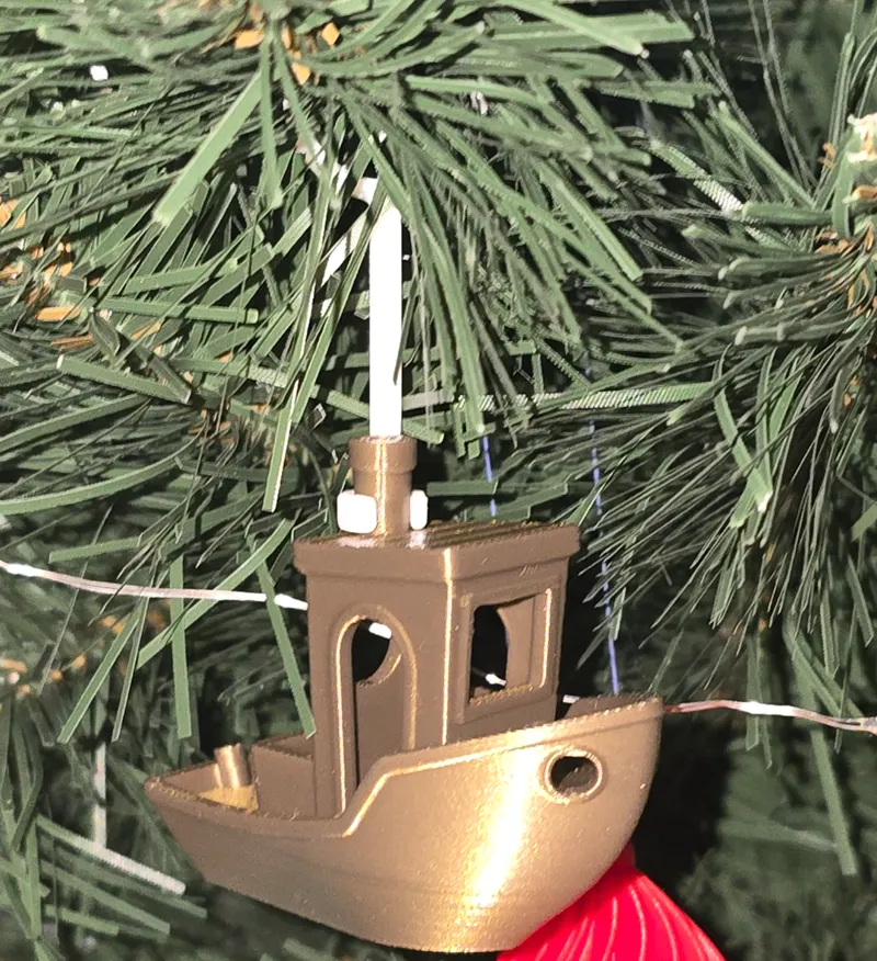 Benchy's Christmas tree hook with clip