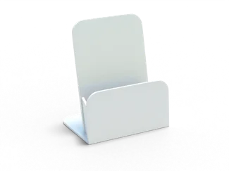 Leaflets stand, promotional brochures display.