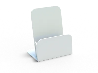 Leaflets stand, promotional brochures display.