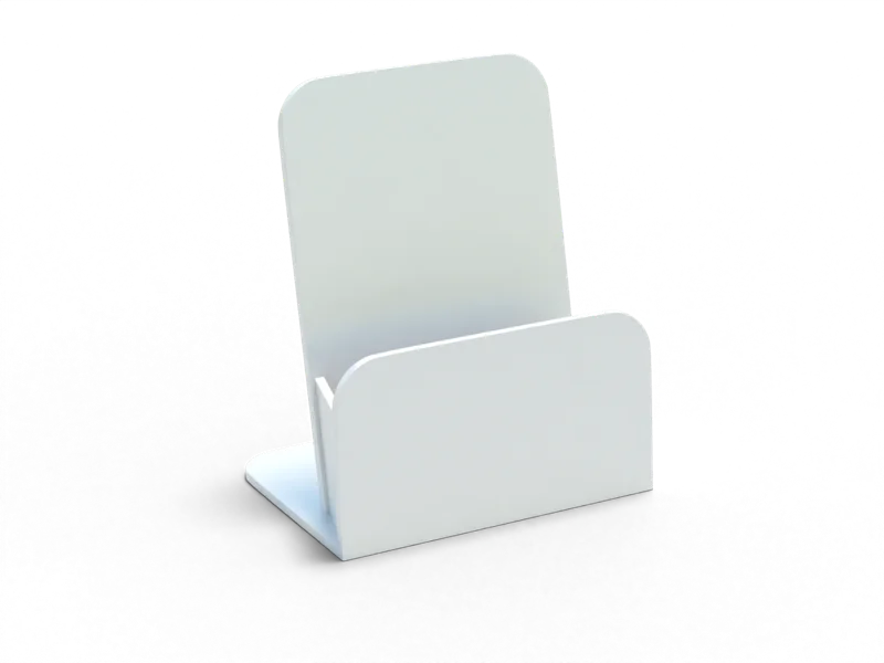 Leaflets stand, promotional brochures display.
