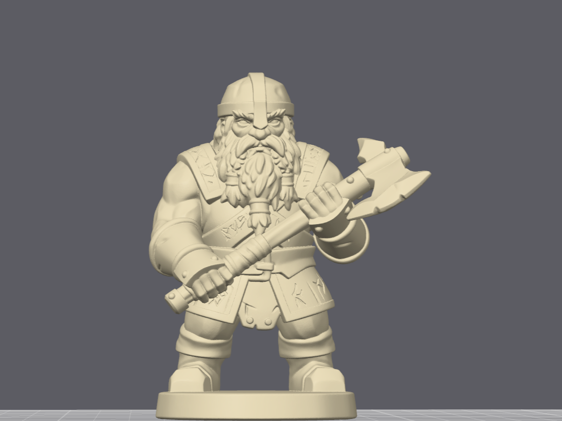 Miniatura 1 do modelo 3D Dwarf with axe
