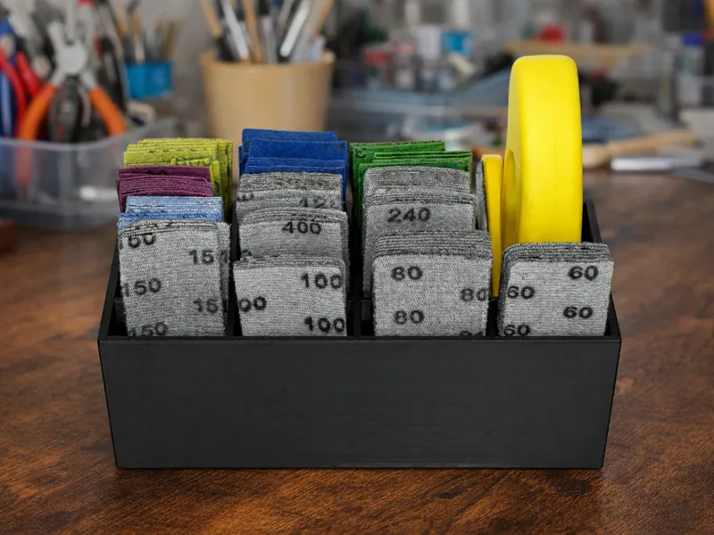 Organisator Box für Schleifmittel