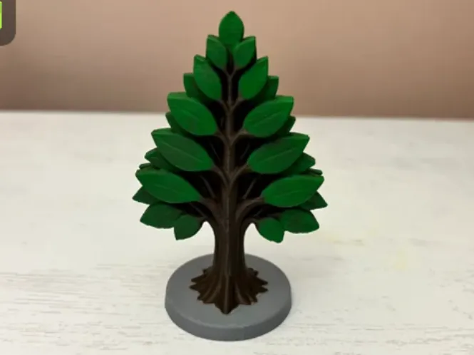 Standing Tree Model Tree standing with Flat style leaves. - Free 3D Print Model - MakerWorld