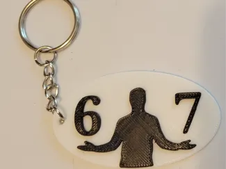 67 6 7 Keychain