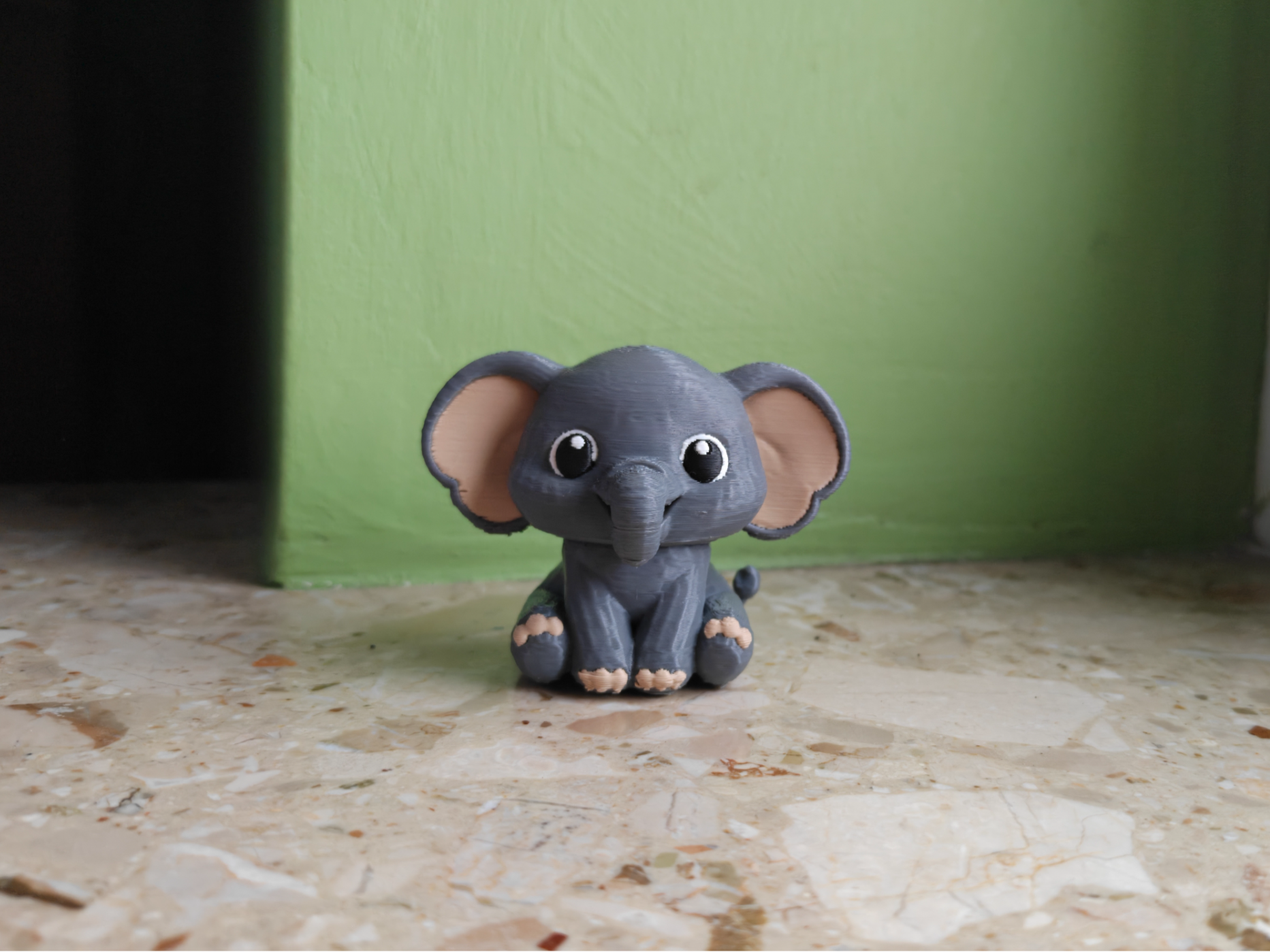 Cute Mini Elephant Figurine – Easy Print