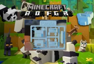 Minecraft Panda Figure (+Keychain)