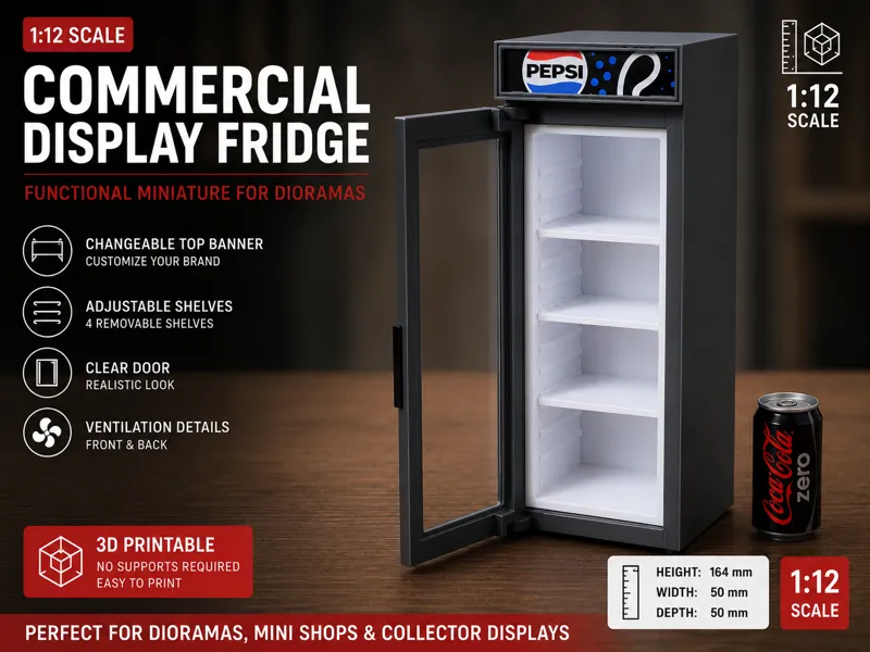 1:12 Commercial Display Fridge