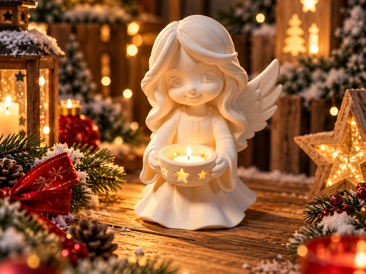 Christmas Angel LED Candle Holder - 1