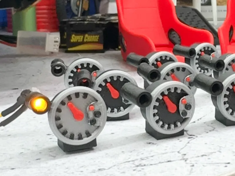 1/10 RC Tach Tachometer AutoMeter Drift Crawler