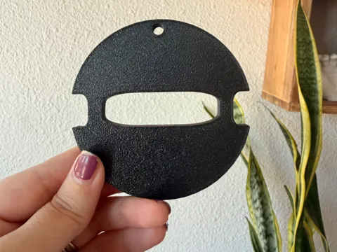 Accesorio para sujetar ligas de cabello: Hair Tie Holder Keychain Blank — referencia de MakerWorld