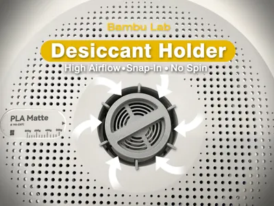 BambuLab Desiccant Holder - Hi-Airflow, Hygrometer