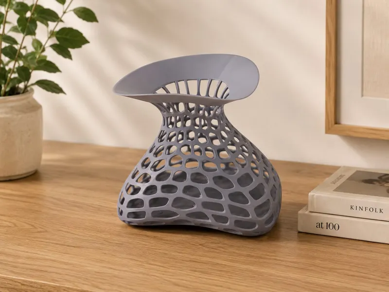 Organic Mesh Vase – Sculptural Parametric Design