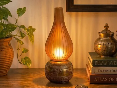 Accesorio de iluminación decorativa: Dhokra Lamp For Diwali 2026 — referencia de MakerWorld
