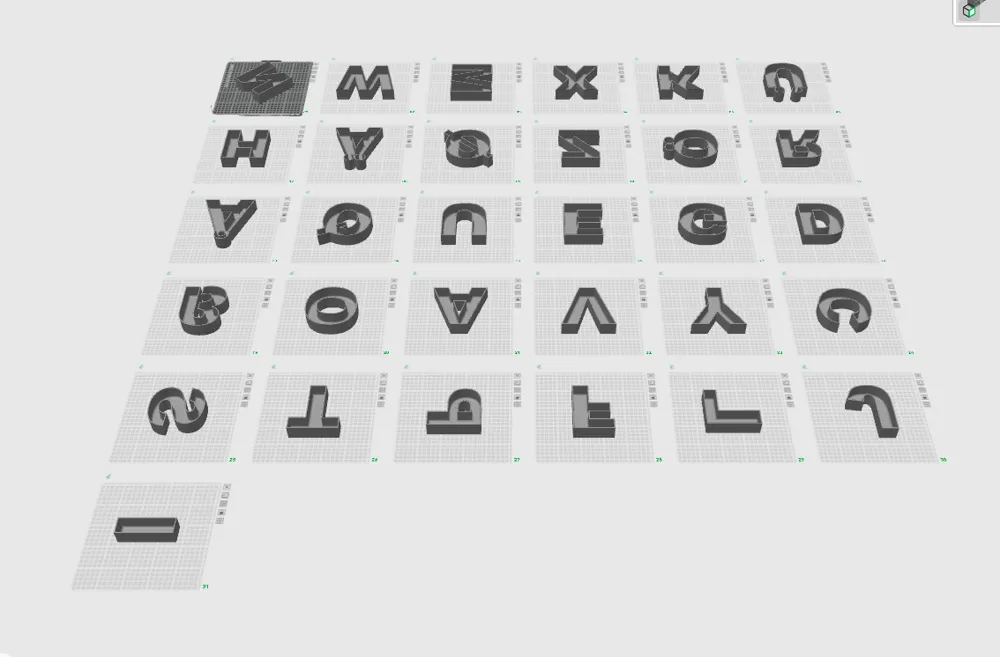 Sandbox Letters SANDBOX LETTER MOLDS (ENG, DK, SWE, NO, DE incl.) - Free 3D Print Model ...