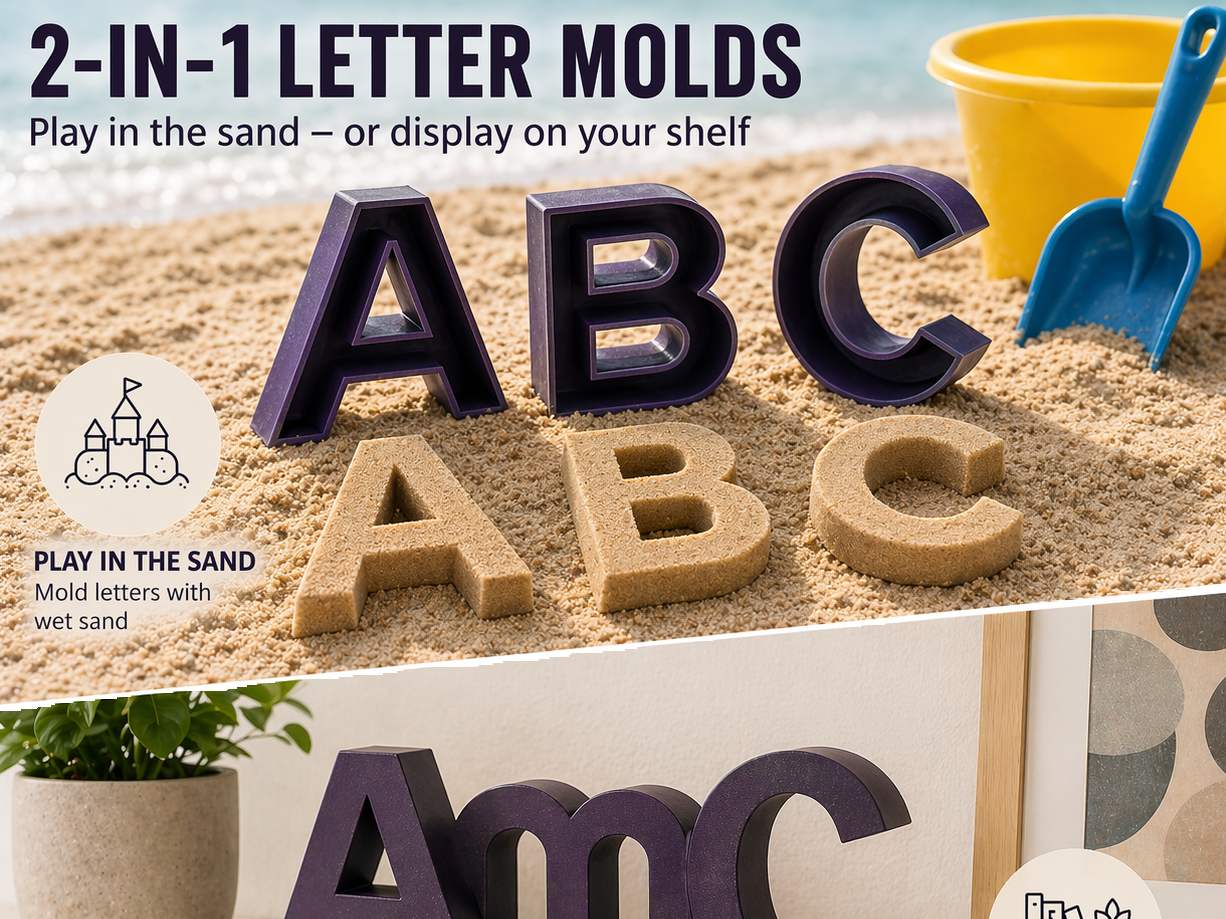 SANDBOX LETTER MOLDS (ENG, DK, SWE, NO, DE incl.)