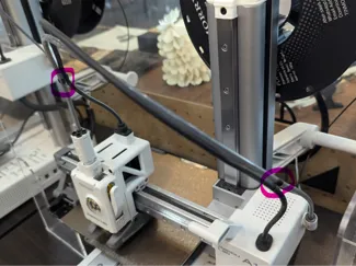 simple PTFE and cable clip for Bambu Lab A1 mini