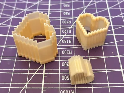 pixel heart clay/cookie cutter