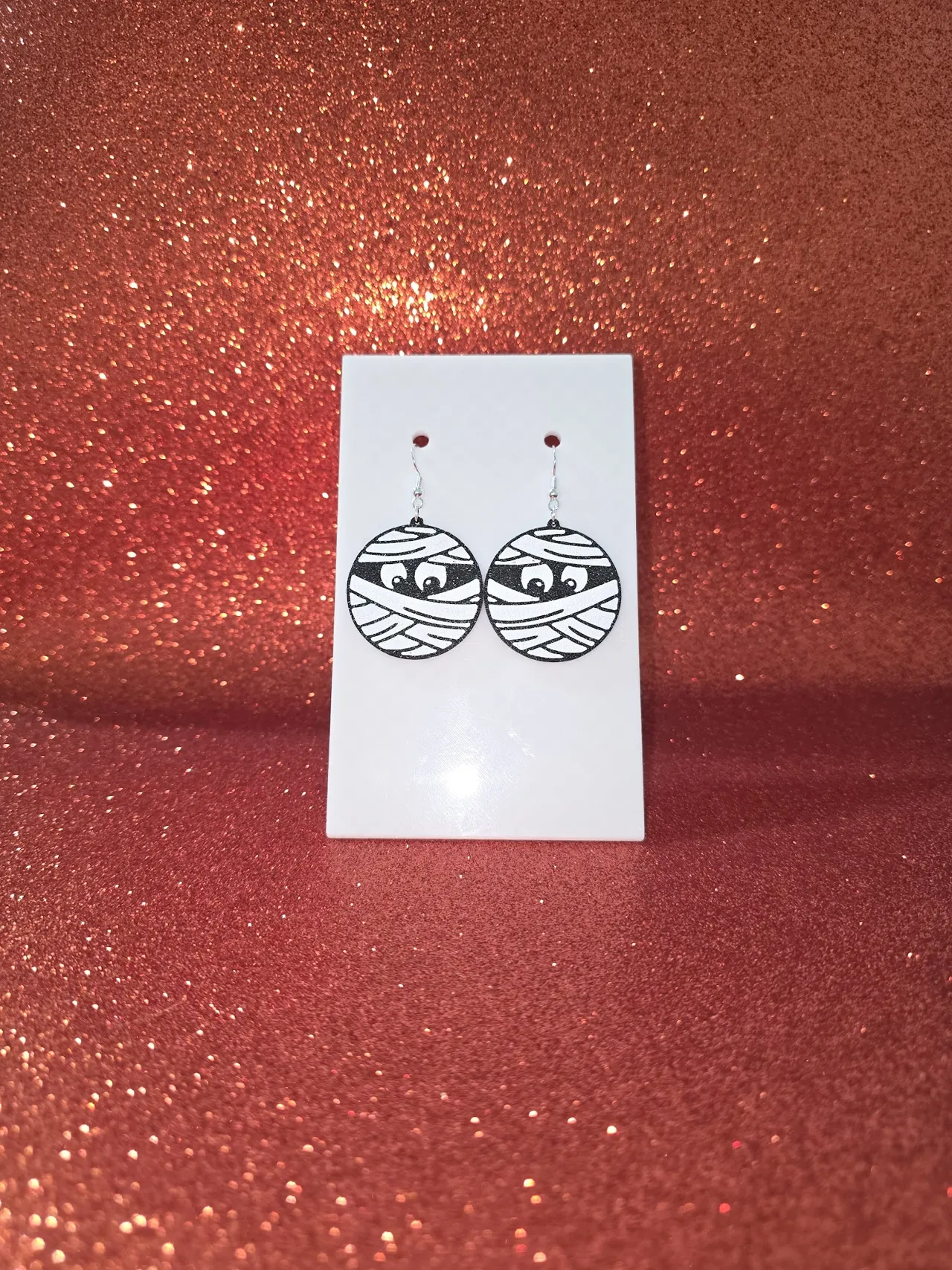 Mummy in the round earrings view 2