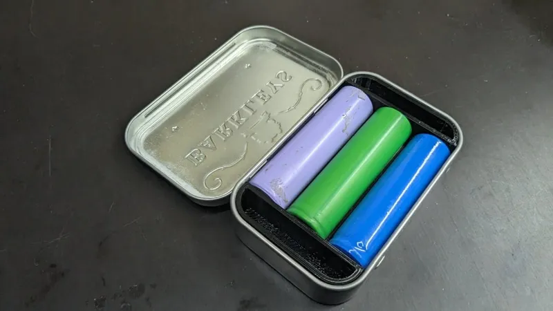 Tin Box Insert for 18650 Batteries