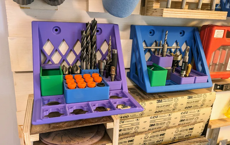 Gridfinity 4x4 and 4x2 base French cleat mount