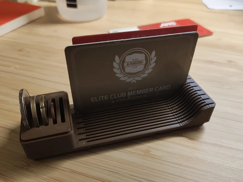 Gridfinity Card Holder 3x1 with modular pocket