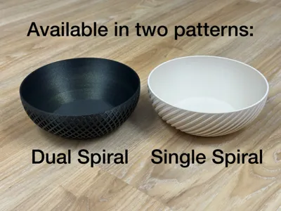 Dual Spiral Bowl - Free 3D Print Model - MakerWorld