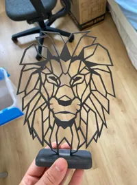 Tête de lion sur socle — photo 1