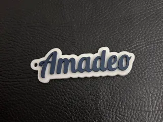 Amadeo name keychain