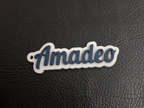 Amadeo name keychain