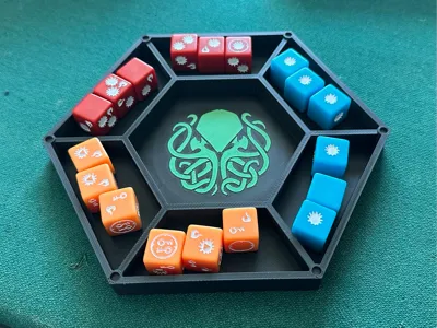 Cthulhu Hexagon Dice Tray