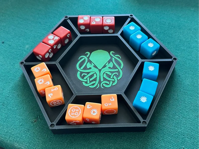Cthulhu Hexagon Dice Tray