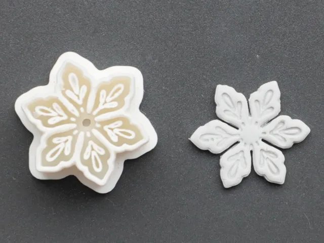 Snowflake Polymer Clay Cutter Earrings Necklace