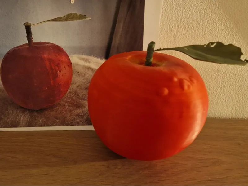 Red apple with leaf