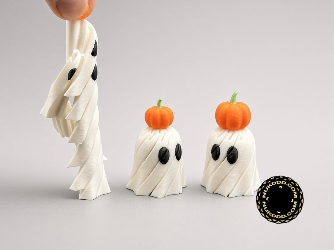 Twisty Ghost With Pumpkin - 1